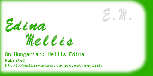 edina mellis business card